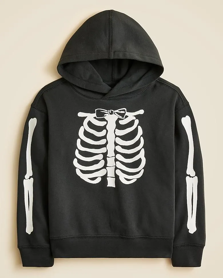 Kids' glow-in-the-dark skeleton hoodie