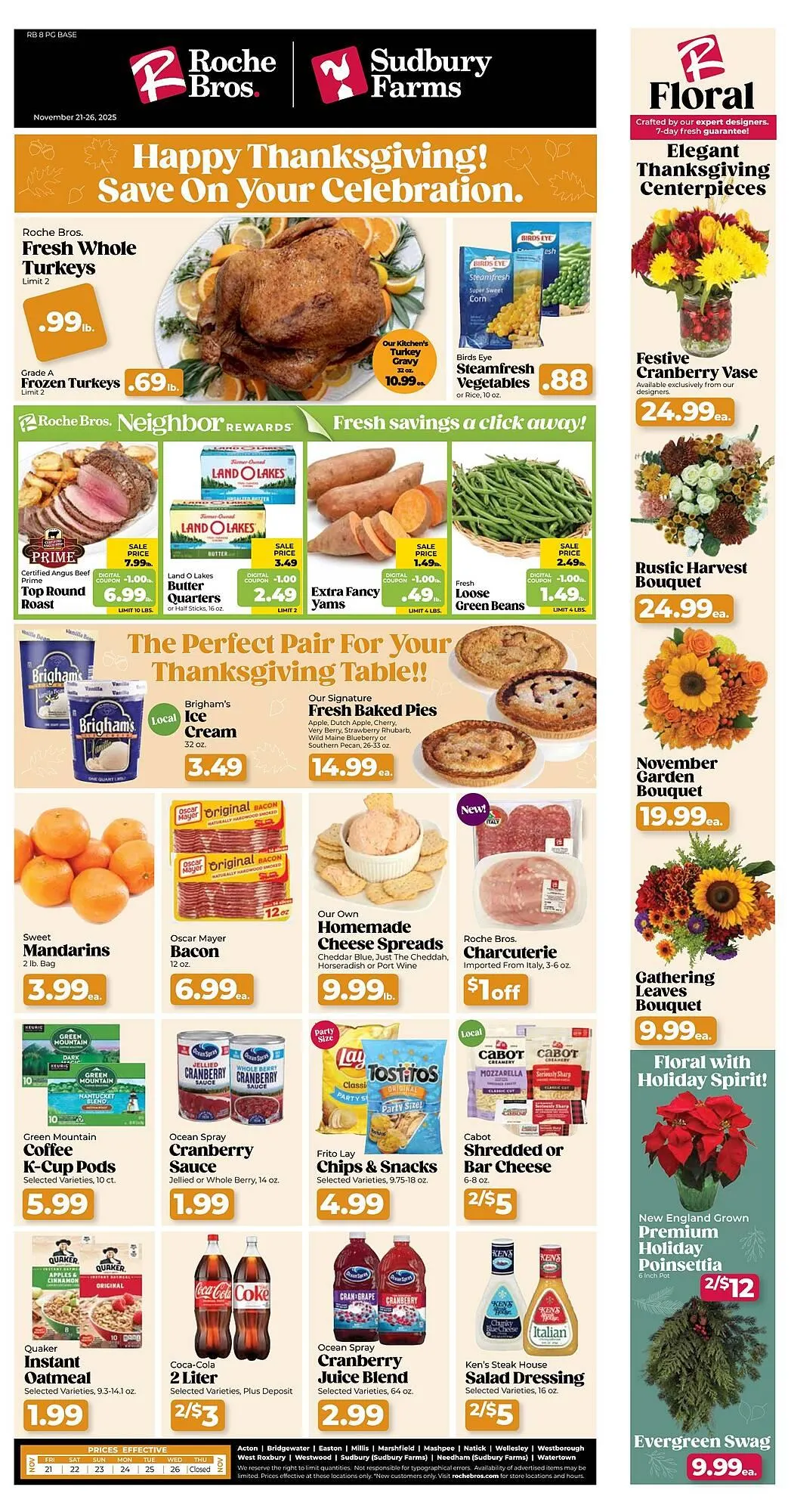 Weekly ad Roche Bros weekly ad from November 21 to November 27 2025 - Page 1