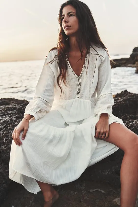 VESTIDO MAXI BORDADOS