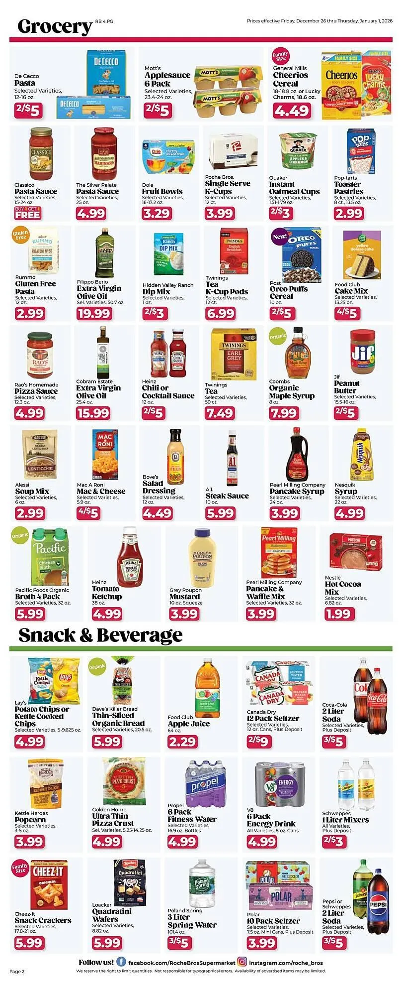 Weekly ad Roche Bros weekly ad from December 26 to January 1 2026 - Page 2