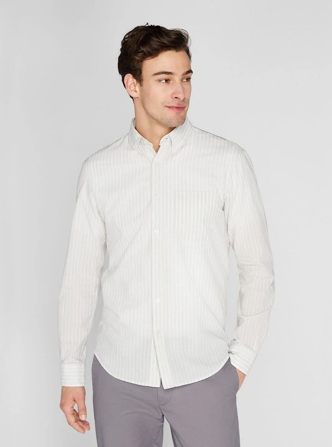 Airy Poplin Stripe Shirt