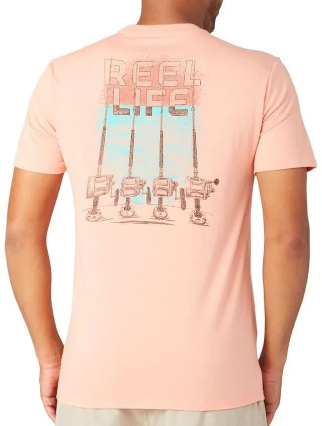 Reel Life Mens Graphic Print Short Sleeve Tee