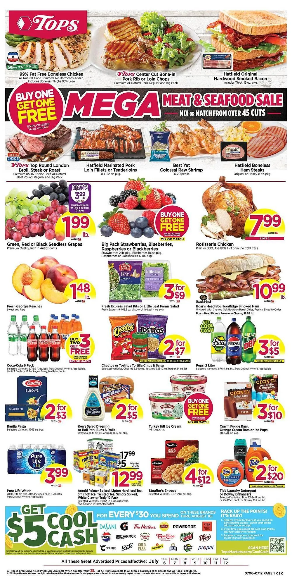 Weekly ad Tops Weekly Ad from July 6 to July 12 2025 - Page 1