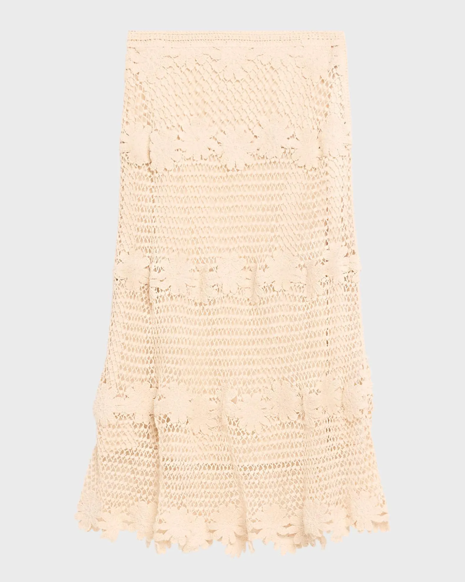 Presley Floral Crochet Midi Skirt