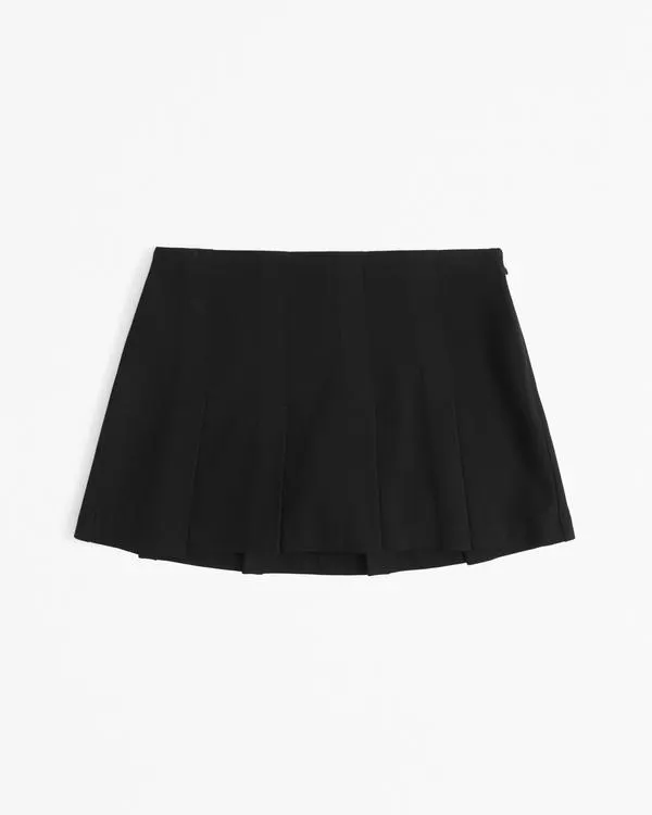 Mid Rise Pleated Mini Skort