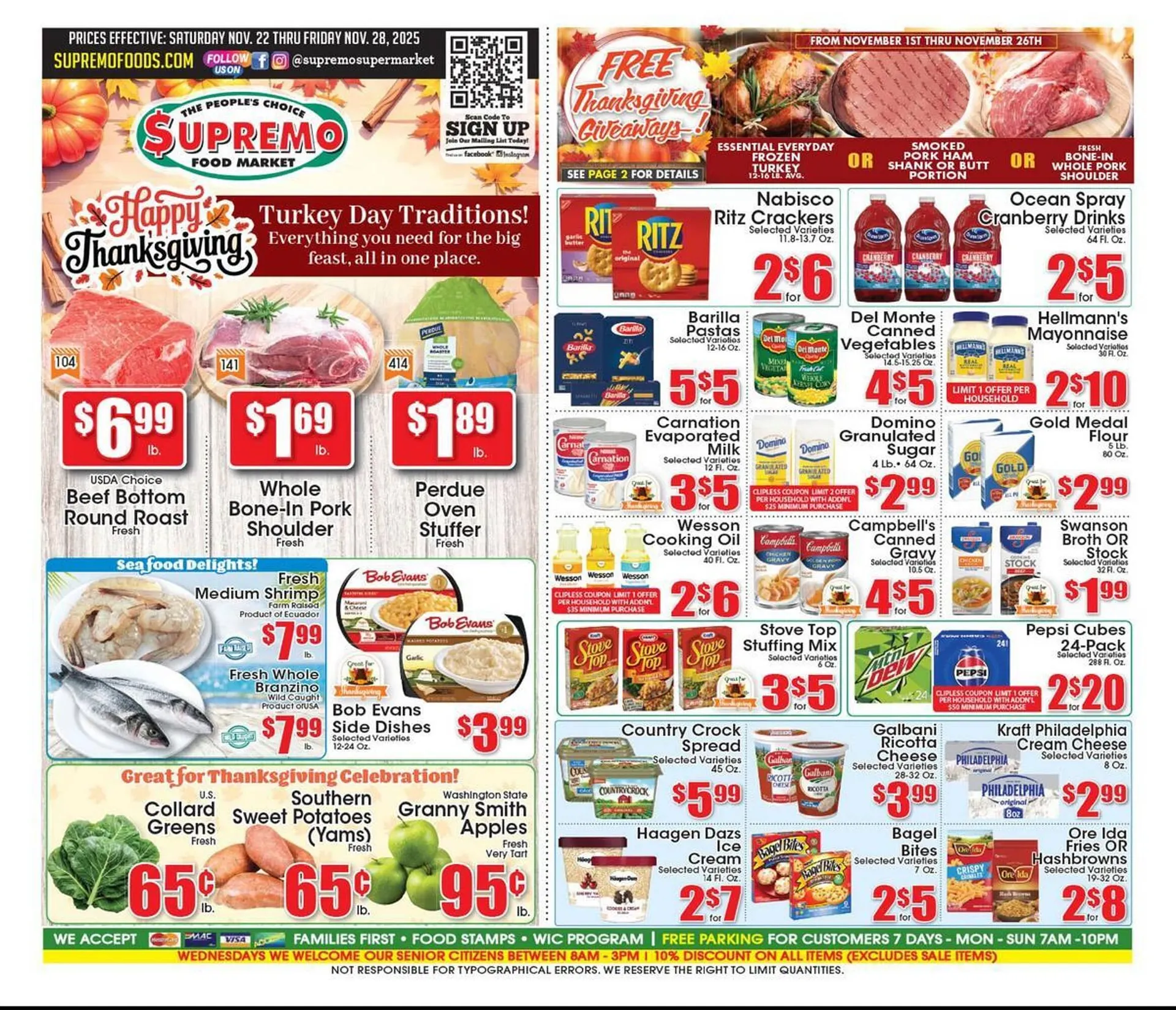 Weekly ad Supremo Foods Inc weekly ad from November 22 to November 28 2025 - Page 1