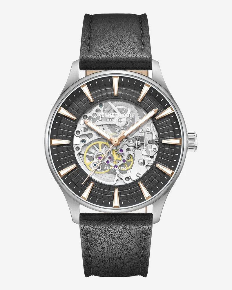 Skeleton Automatic Strap Watch