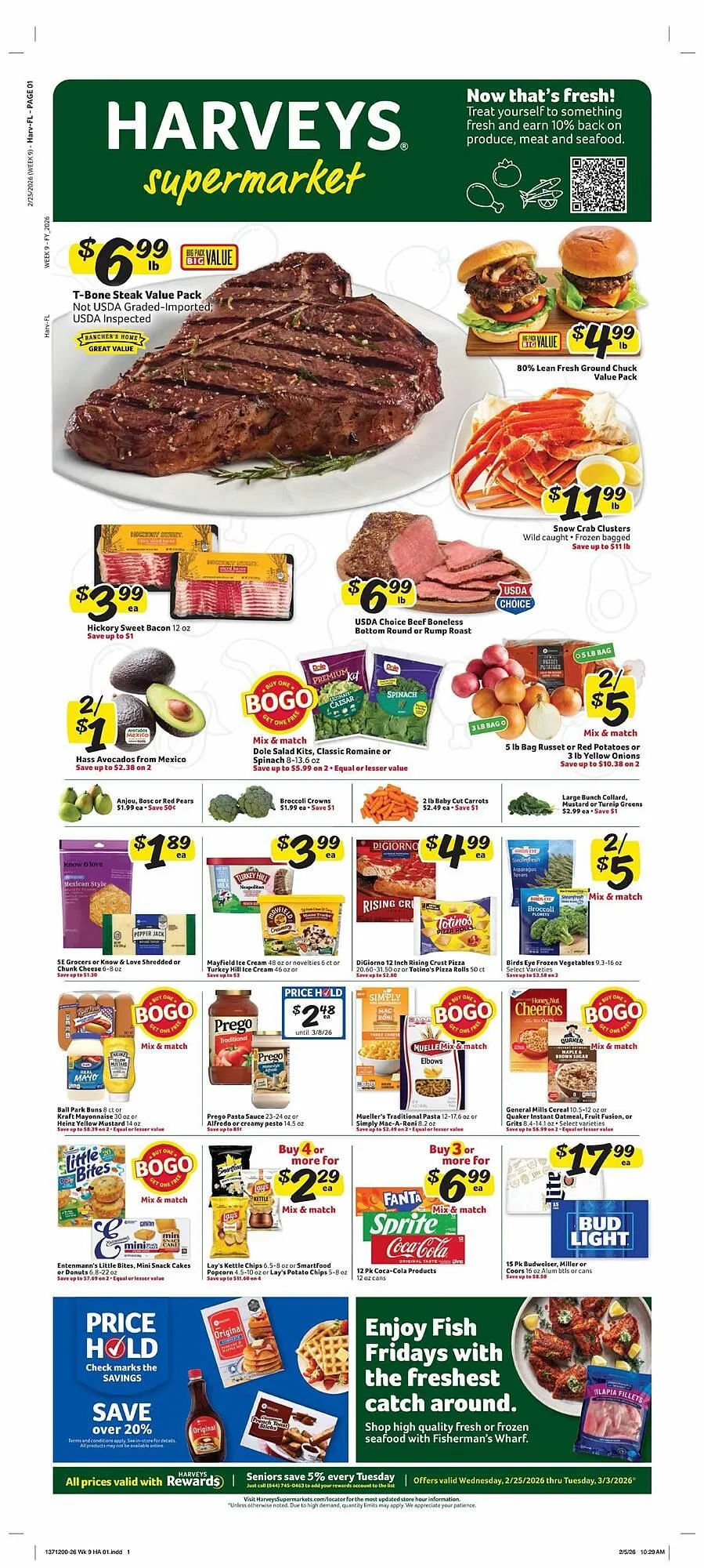 Weekly ad Harveys Supermarkets weekly ad from February 25 to March 3 2026 - Page 1