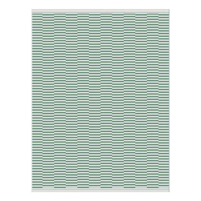 (E517) Daytona Blue Broken Stripe Outdoor Area Rug, 8x10