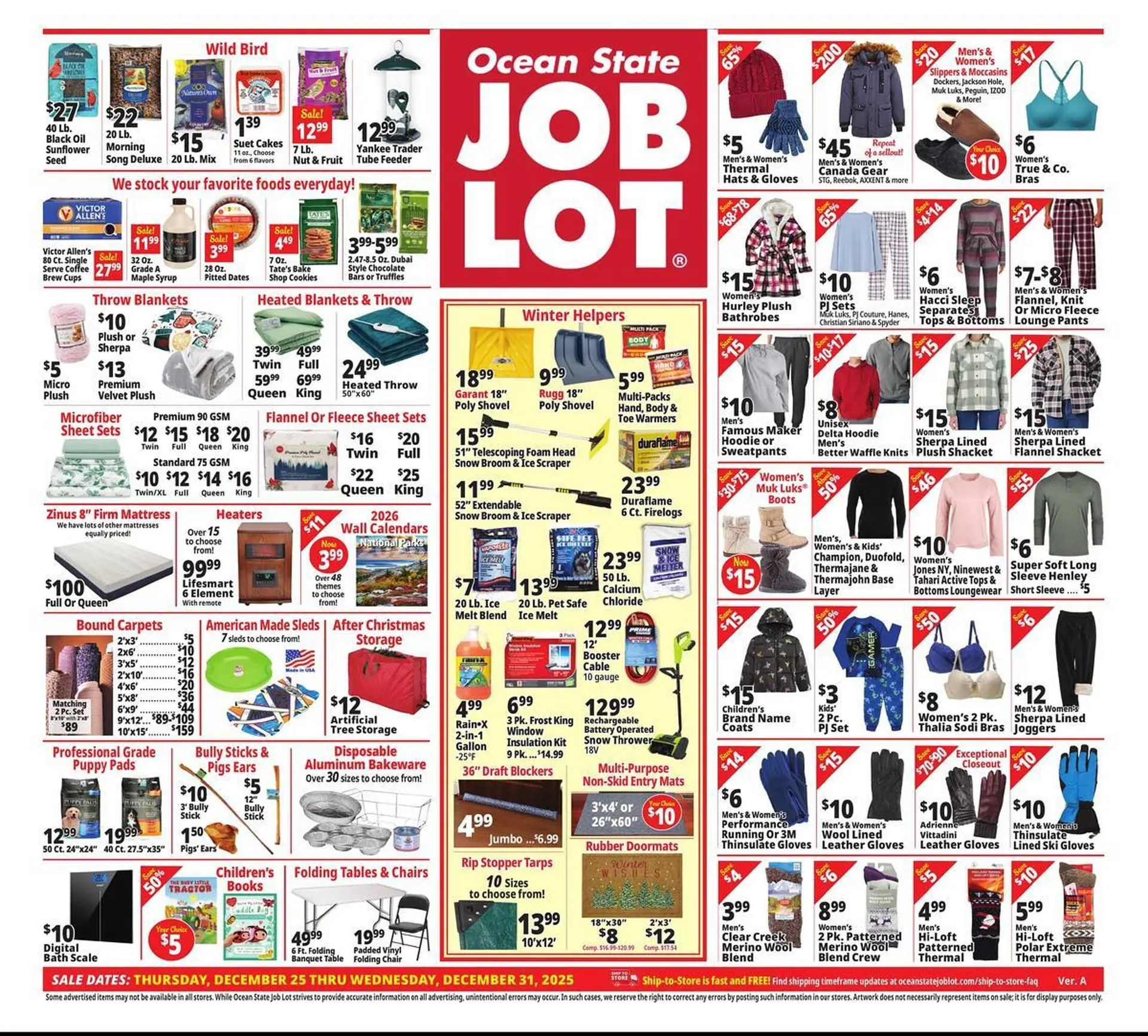 Weekly ad Ocean State Job Lot flyer from December 25 to December 31 2025 - Page 1