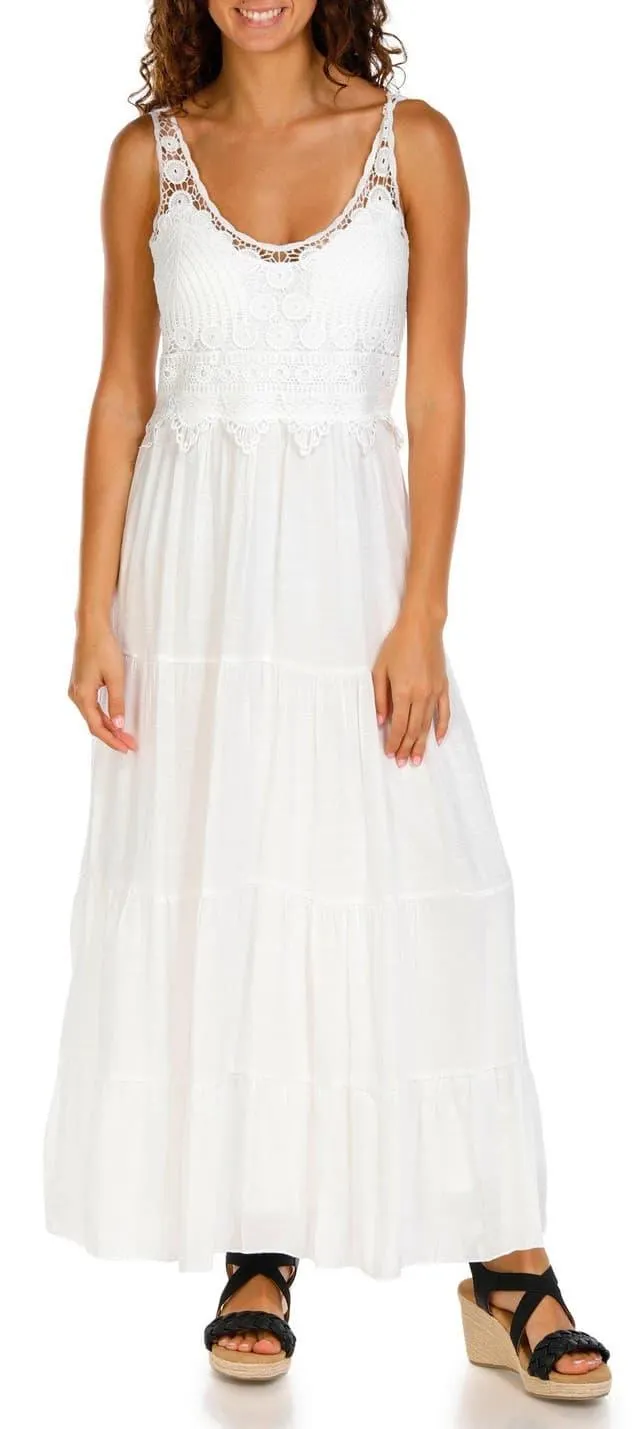 Rebellion Juniors Solid Sleeveless Tiered Dress