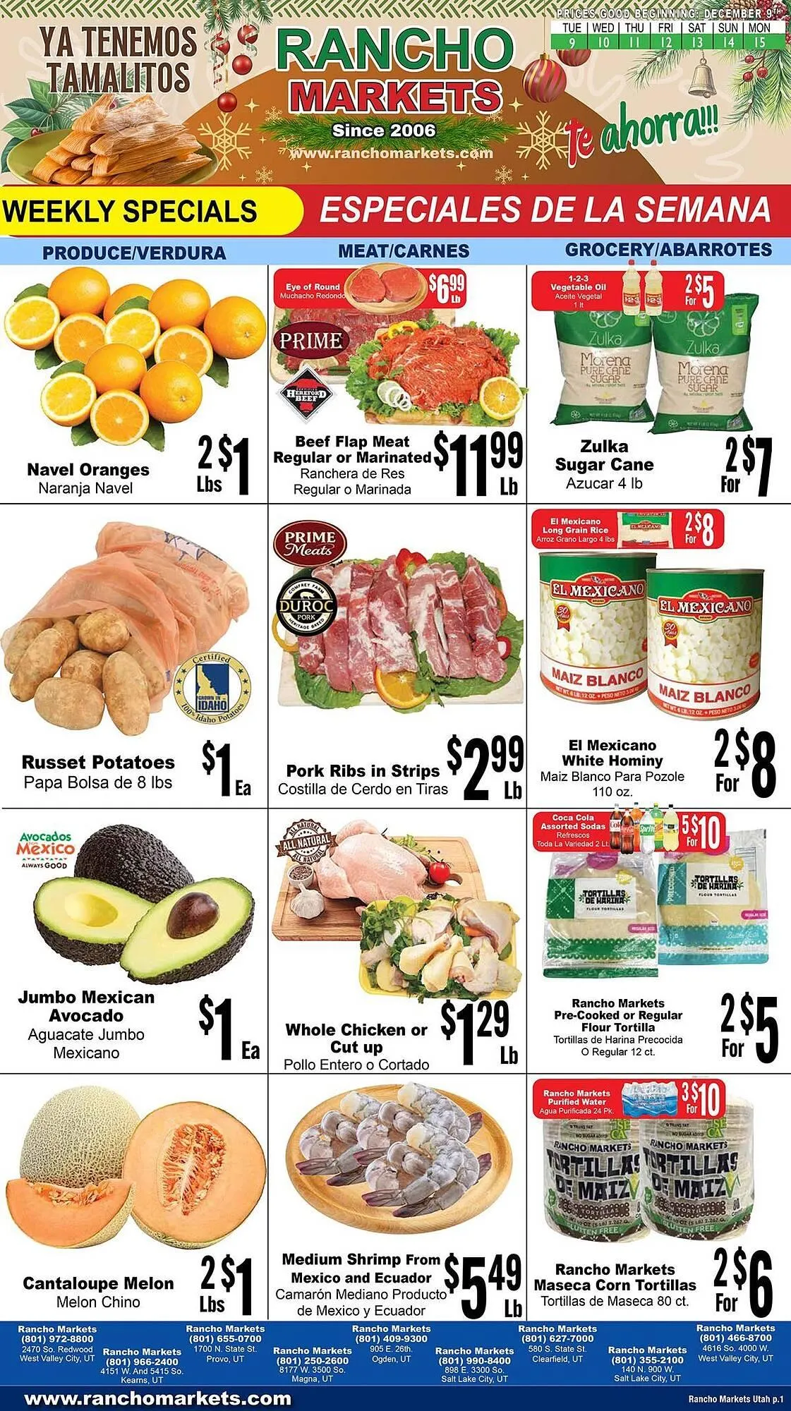 Weekly ad Rancho Markets weekly ad from December 9 to December 15 2025 - Page 1