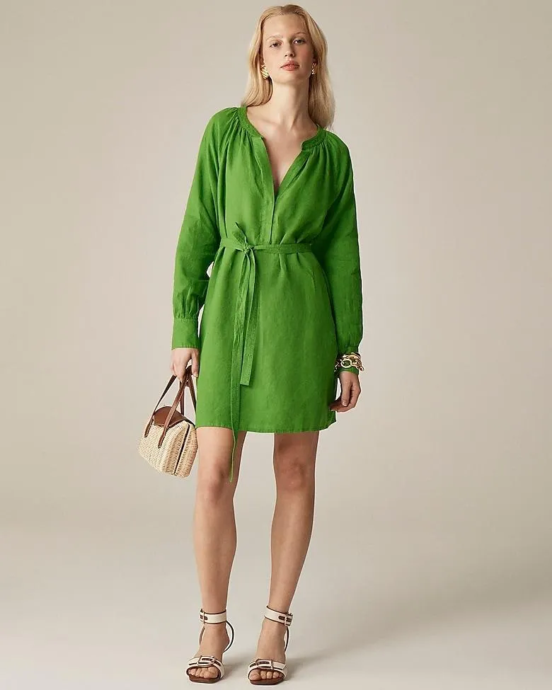 Cabana mini dress in linen