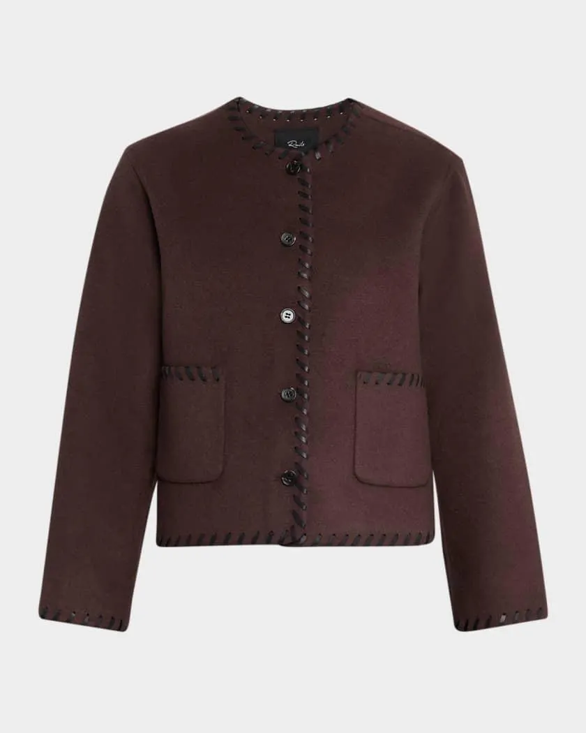 Melanie Boxy Wool-Blend Jacket
