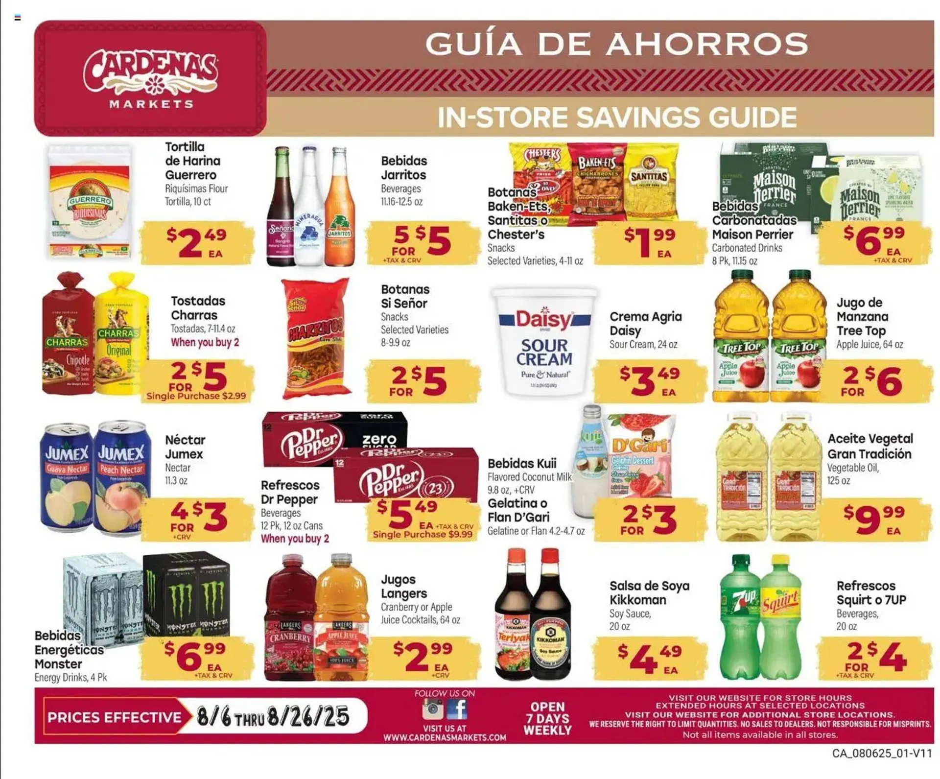 Weekly ad Cardenas Weekly Ad from August 6 to August 26 2025 - Page 1