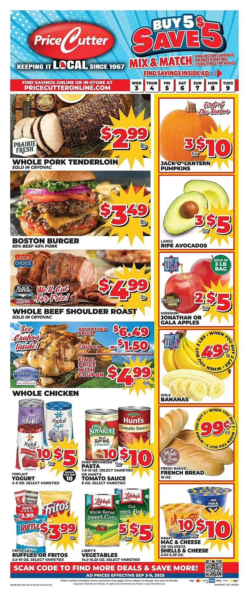 Weekly ad Price Cutter weekly ad from September 3 to September 9 2025 - Page 1