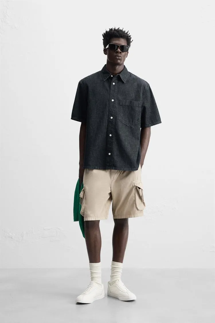 COTTON-HEMP DENIM SHIRT