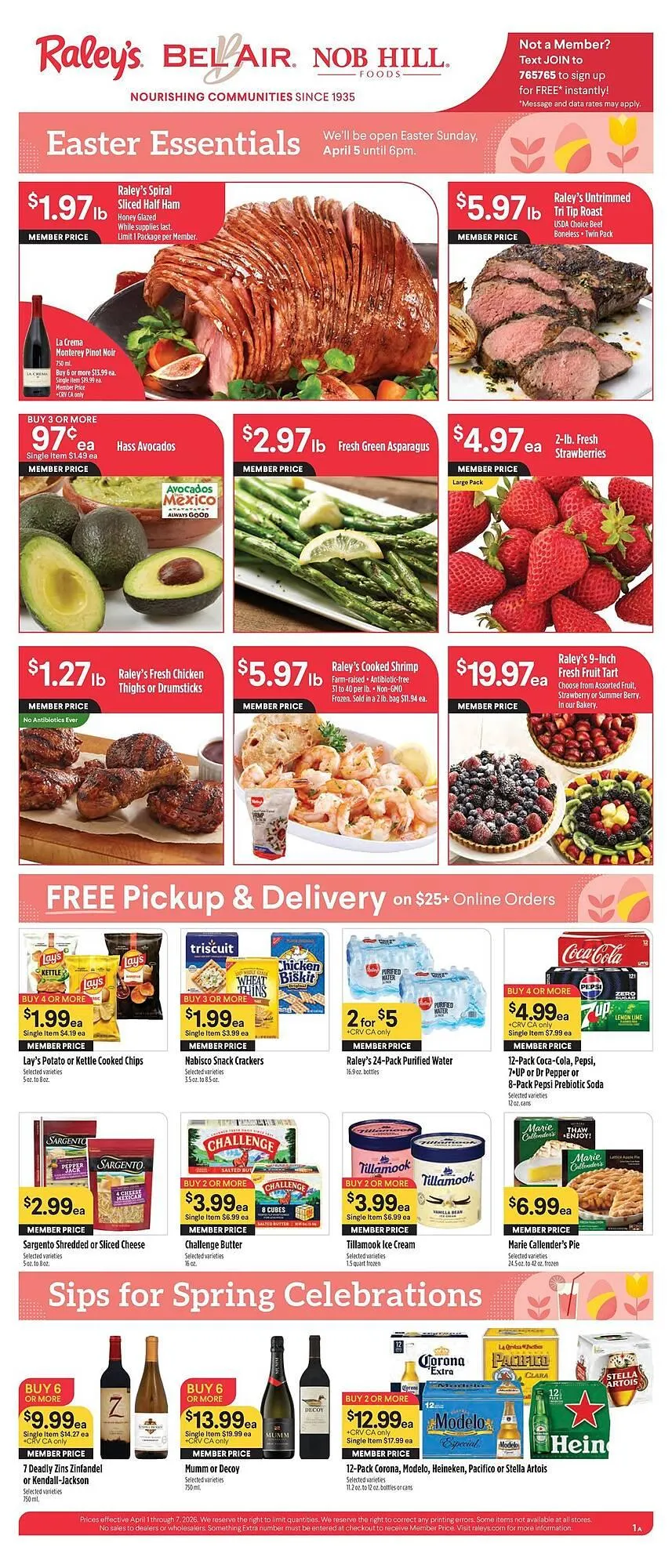 Weekly promotion Nob Hill weekly ad spanning from April 1 to April 7 2026 - Page 1 for Catalogue 365