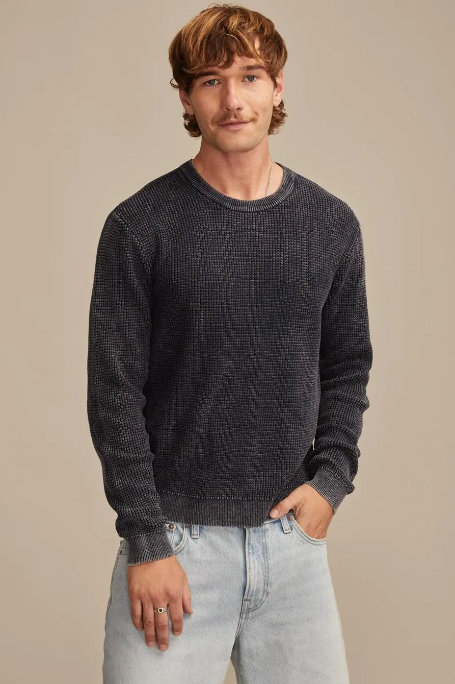 waffle sweater crew