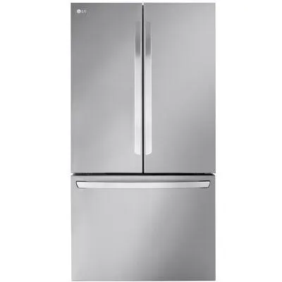 LG 36 in. 26.5 cu. ft. Smart Counter Depth French Door Refrigerator with Internal Water Dispenser - Stainless Steel