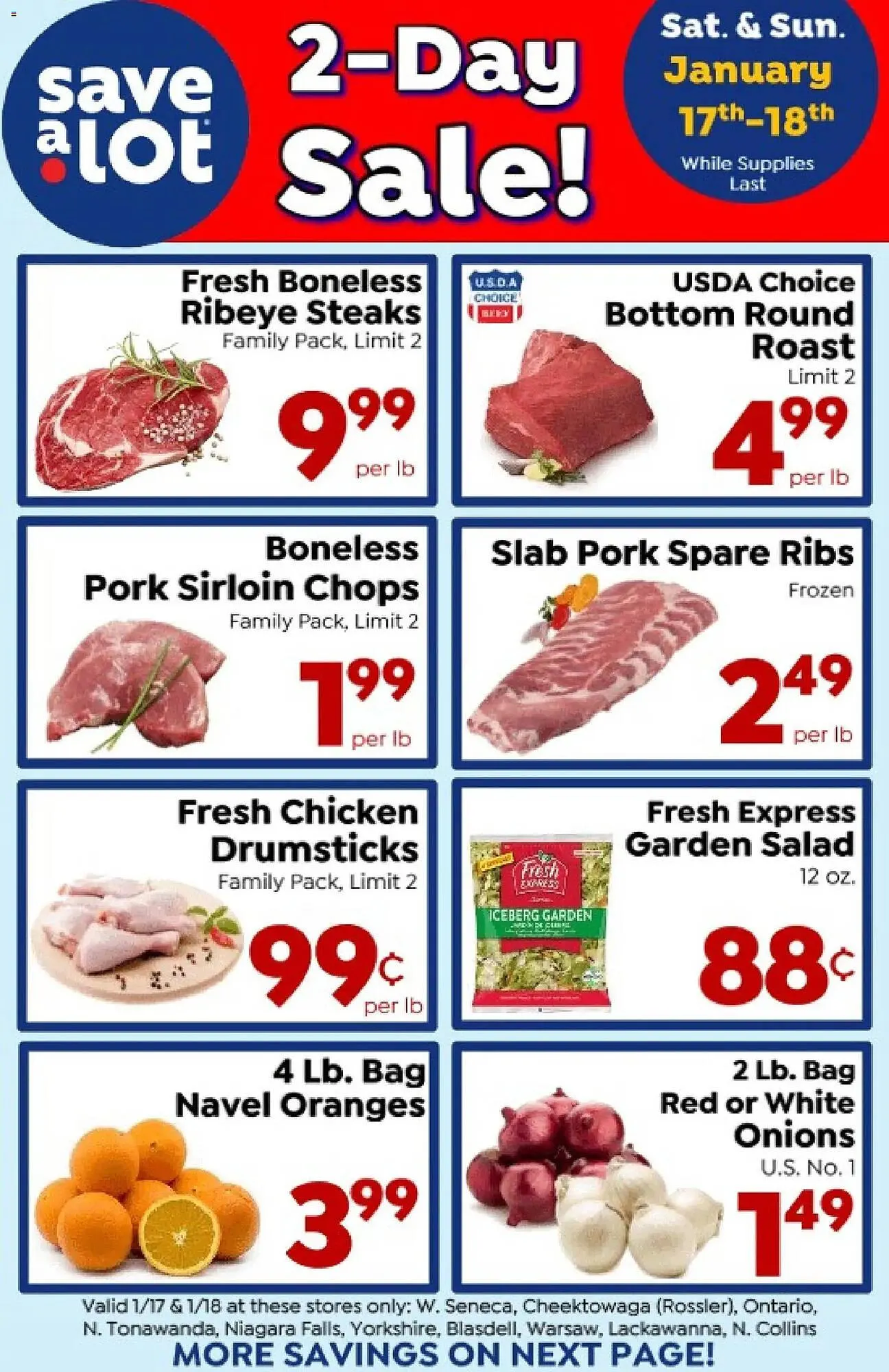 Weekly ad Save a Lot weekly ad from January 17 to January 19 2026 - Page 1