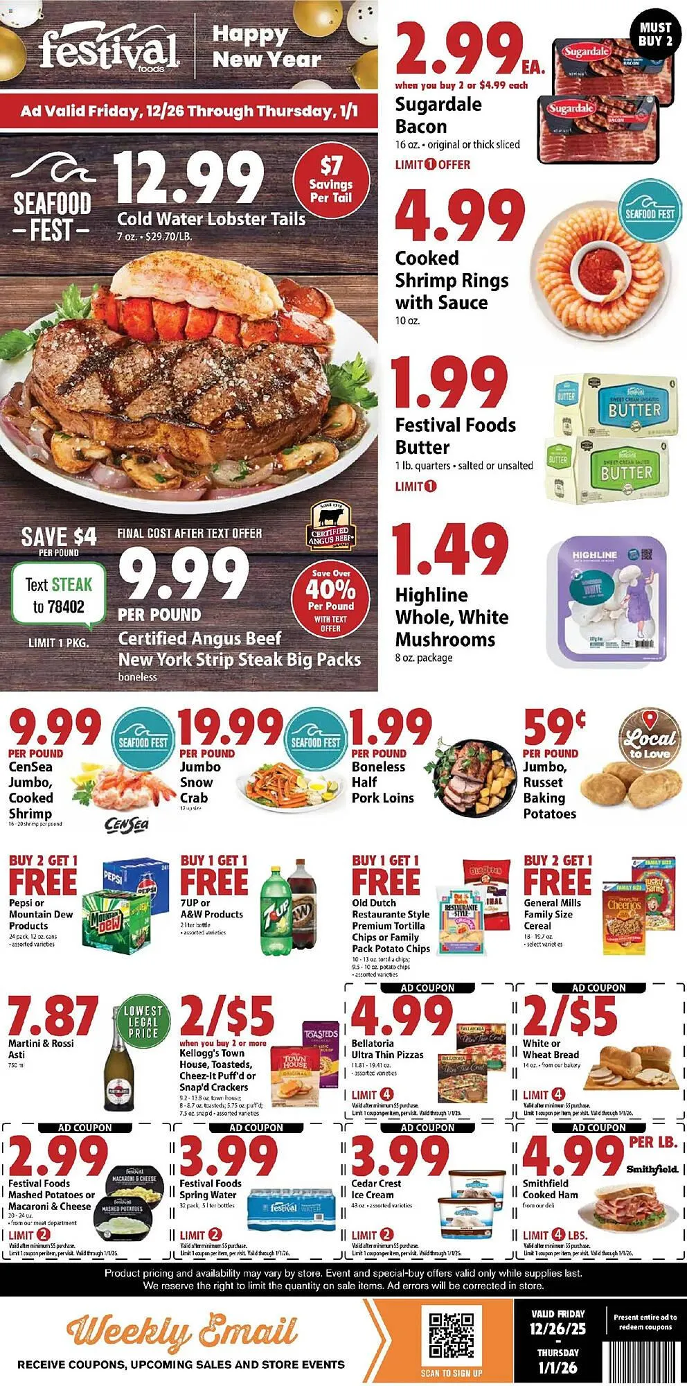Weekly ad Festival Foods weekly ad from December 26 to January 1 2026 - Page 1