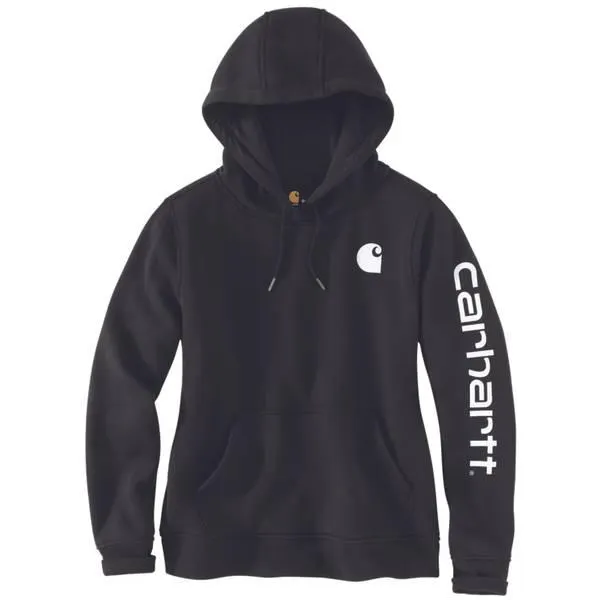 Women's Relaxed Fit Midweight Logo Sleeve Graphic Hoodie