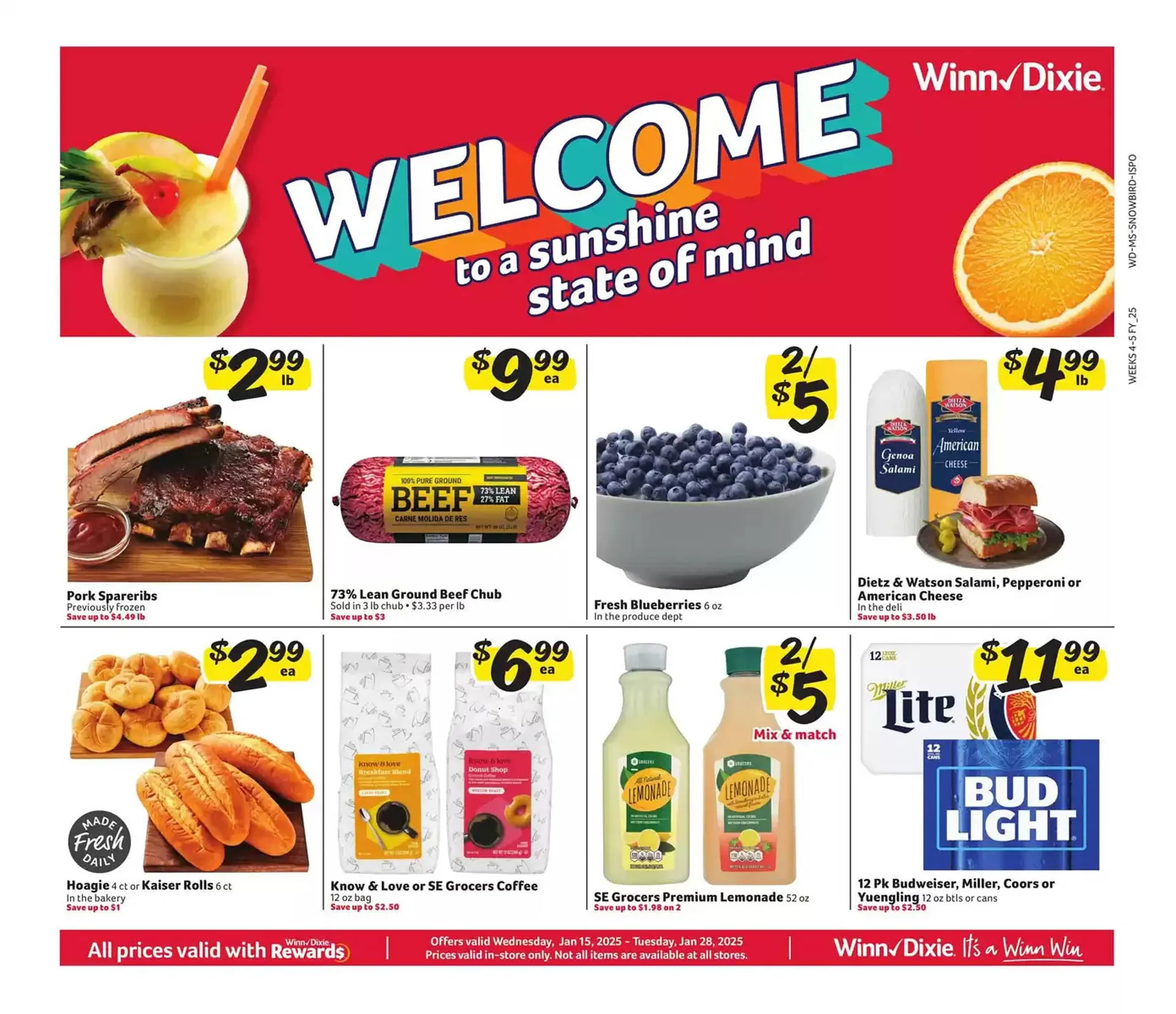 Weekly ad Winn Dixie Weekly Ad from January 15 to January 28 2025 - Page 1