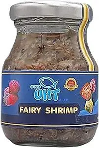 A.D.P. UTH Fish Food Fresh Fairy Shrimp 75 g. Best Tropical Fish Food Grow Faster & Color Enhancer Slow Sinking Like Pellets High Protein 74.41% for All Baby Fry Newborn Fish Feed & Small Fish Care
