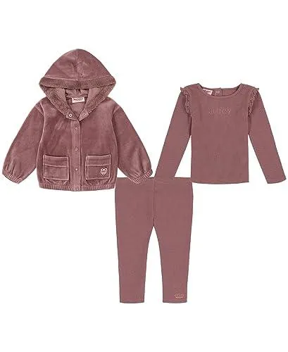 Juicy Couture 3 Piece Velour Jacket Set