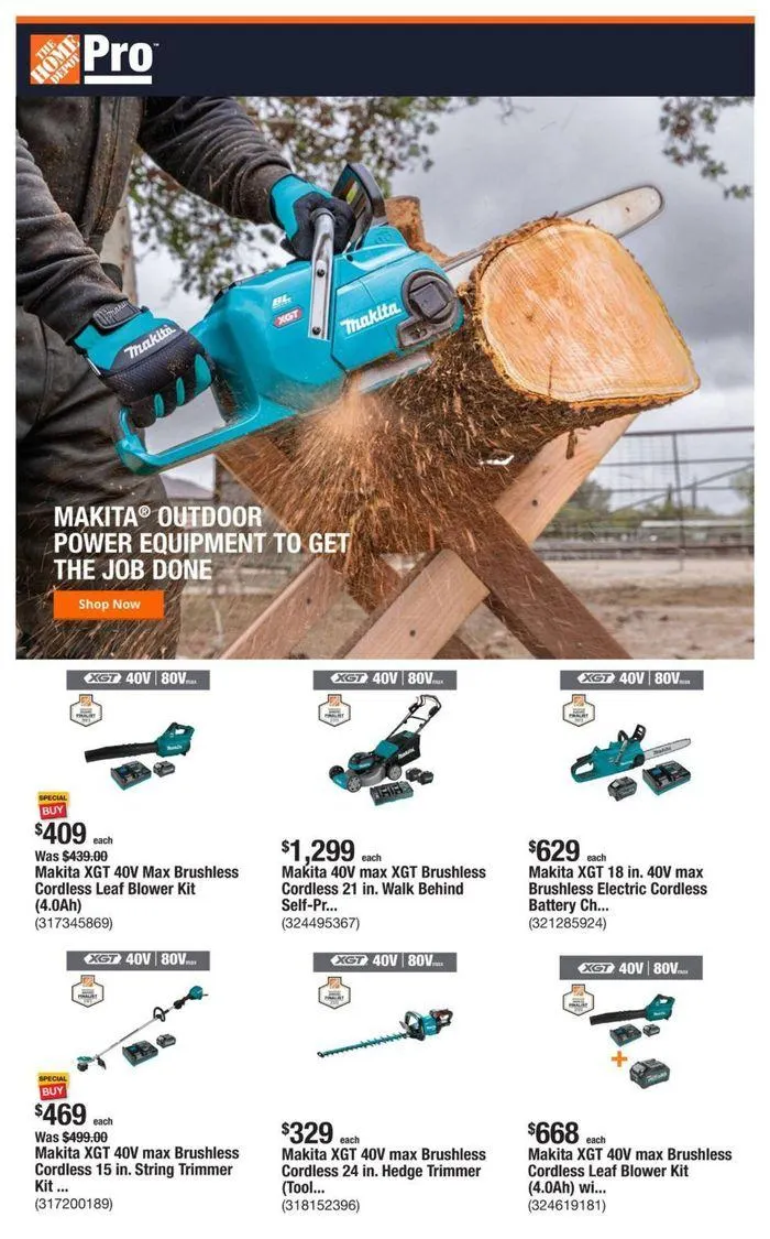Weekly ad Makita Outdoor Power Equipment To Get The Job Done from June 6 to June 10 2024 - Page 1