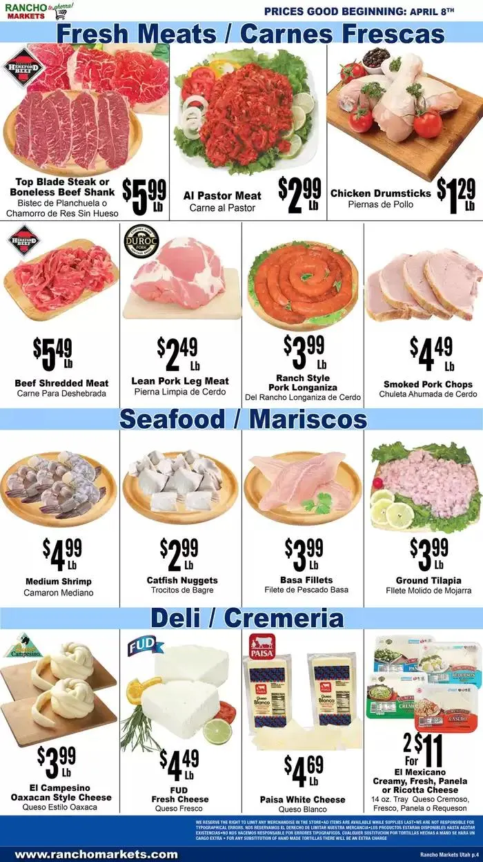 Weekly ad Flyer Rancho Markets from April 8 to April 22 2025 - Page 4