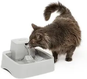 PetSafe Drinkwell Pet Fountain - Cat & Dog Hydration Station with Free-Falling Water Stream & Customizable Flow - Encourages Hydration & Protects Sensitive Whiskers - 1/2 Gallon