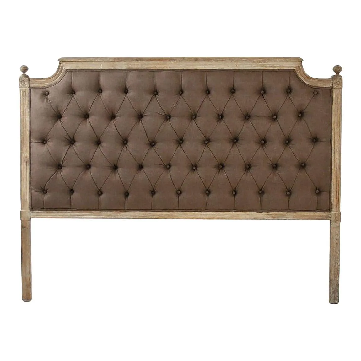 Queen Audley Tufted Headboard in Aubergine