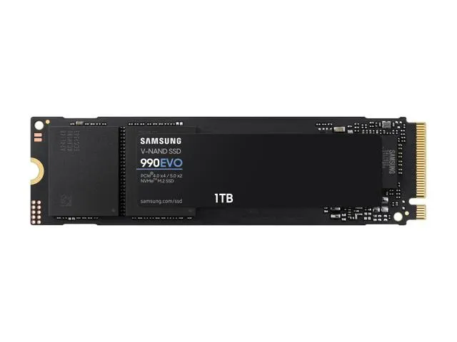 SAMSUNG SSD 990 EVO 1TB, PCIe 5.0 M.2 2280, Seq. Read Speeds Up-to 5,000MB/s ( MZ-V9E1T0B/AM)