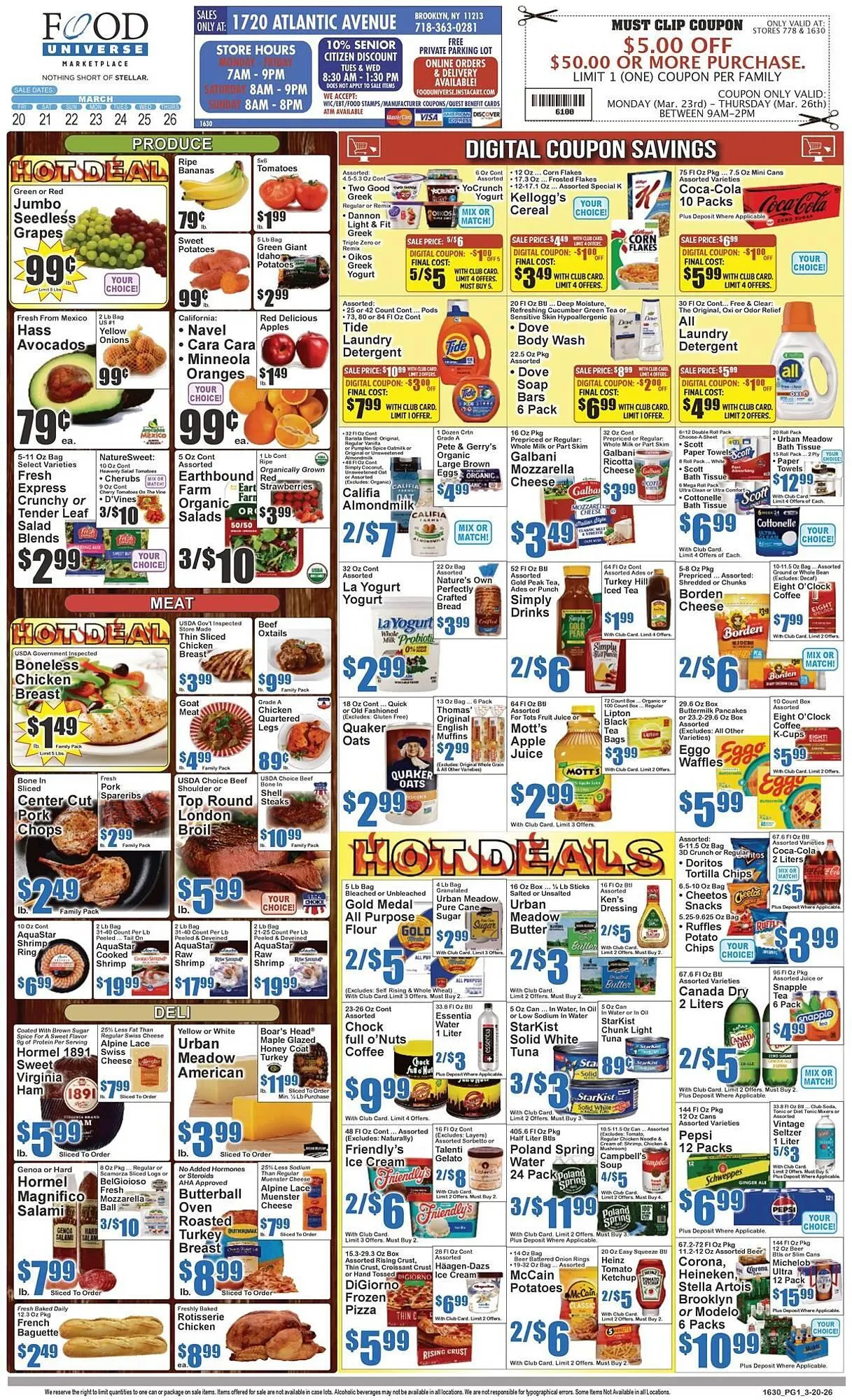 Weekly ad Food Universe circular from March 20 to March 26 2026 - Page 1