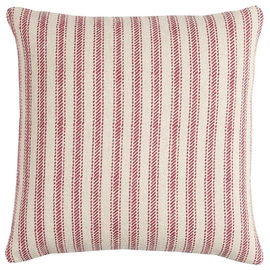 Rizzy Home Poly filled pillow 20-in x 20-in Red/natural Square Indoor Decorative Pillow