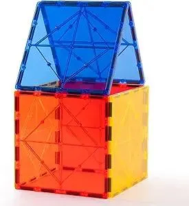 Gemmicc 8 PCS Large Magnetic Tiles,Jumbo Magnet Base Plates,STEM Magnetic Building Blocks for Kids Boys Girls