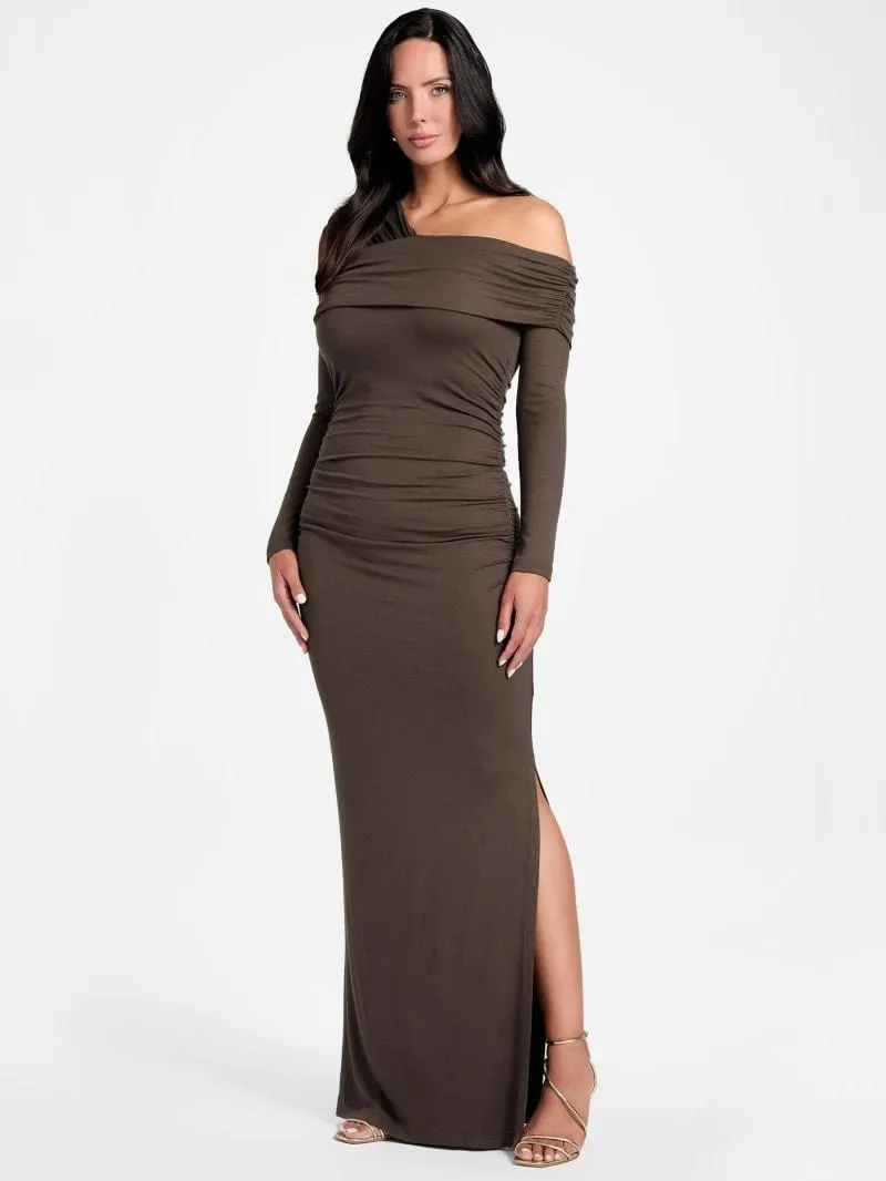 Eco Astrid Off-Shoulder Draped Dress