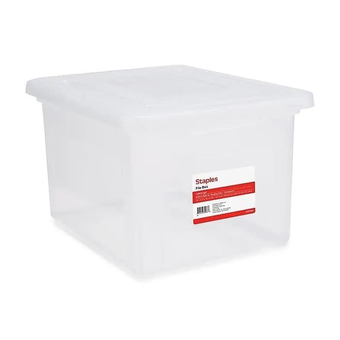 Staples File Box Plastic File Box Snap,