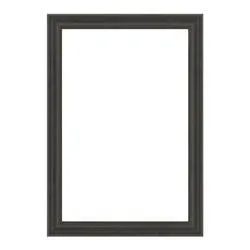 Hy-Lite® 47"W x 47"H Tan Frame Fixed Acrylic Block Picture Window - Clear Wave Pattern