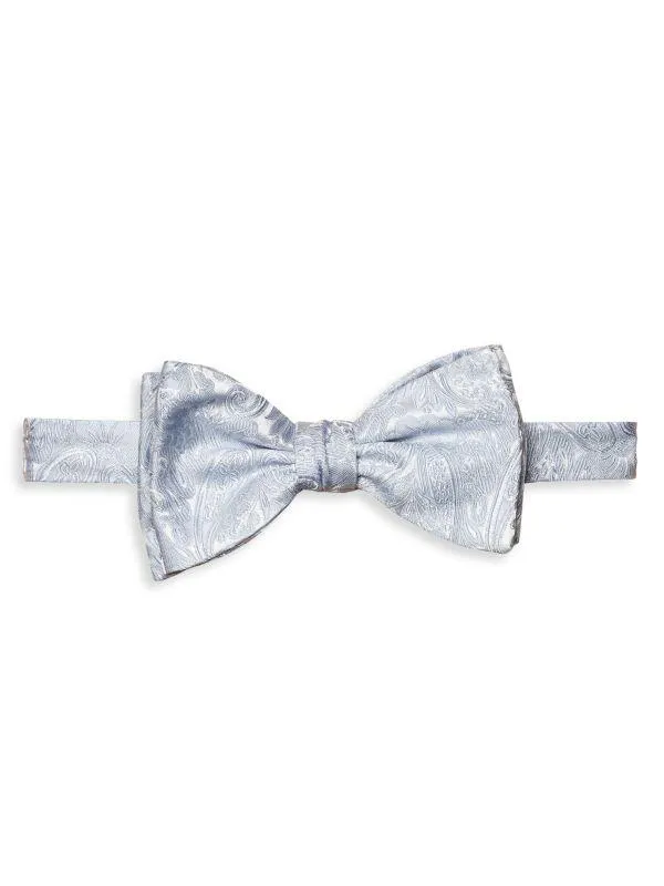 Paisley Silk Jacquard Pre-Tied Bow Tie