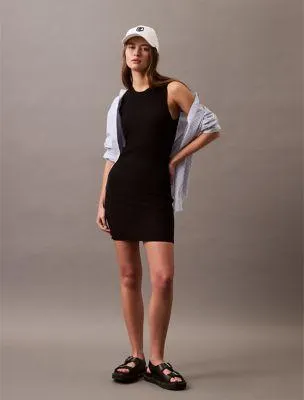 Ribbed Sleeveless Mini Dress
