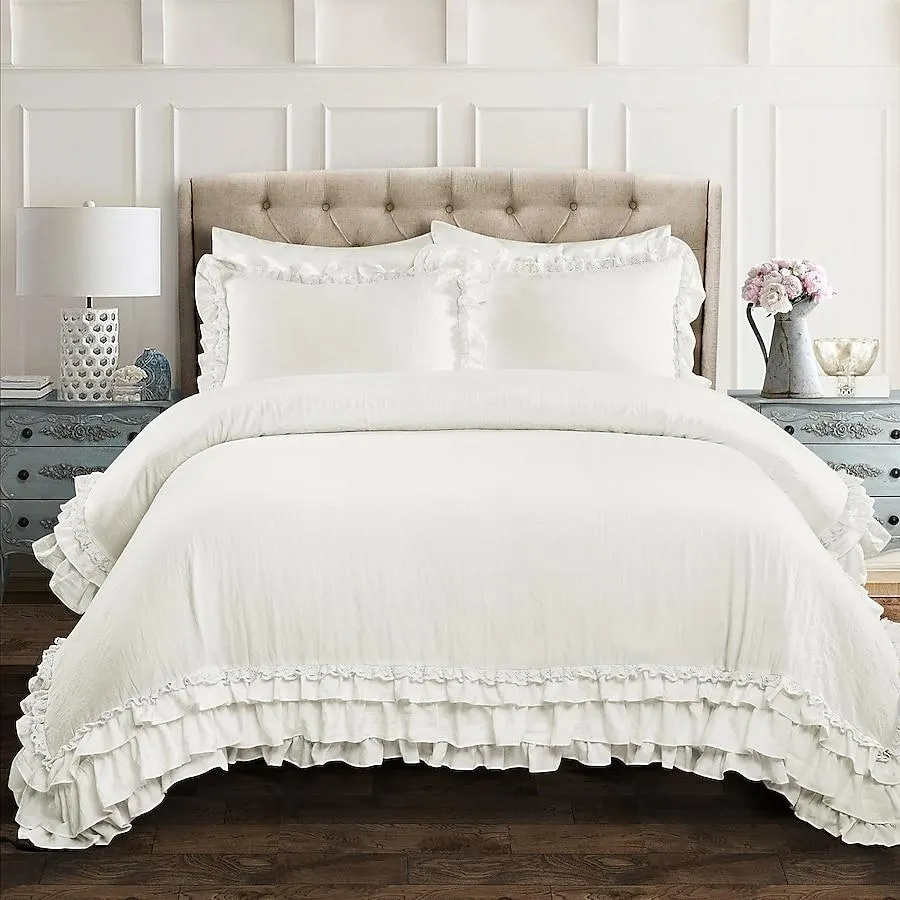 Lush Decor White Solid Full/Queen Comforter
