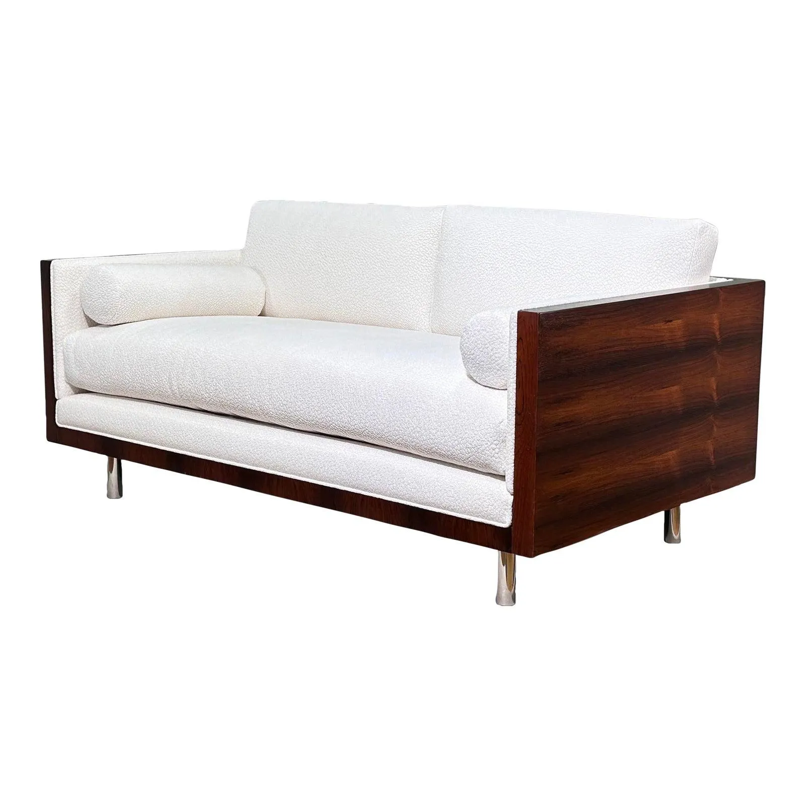 Restored Vintage Rosewood Case Sofa Loveseat Attr. Milo Baughman