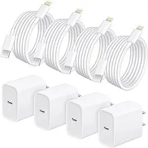i Phone Charger Fast Charging, 4 Pack 20W Fast Charger i-Phone with 6 FT USB C Charger Cord, IP14 13 Fast Chargering Compatible with iP14 13 12 11 Pro Max,14 Plus,XR,XSMAX