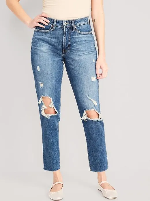 Curvy High-Waisted OG Straight Ankle Jeans