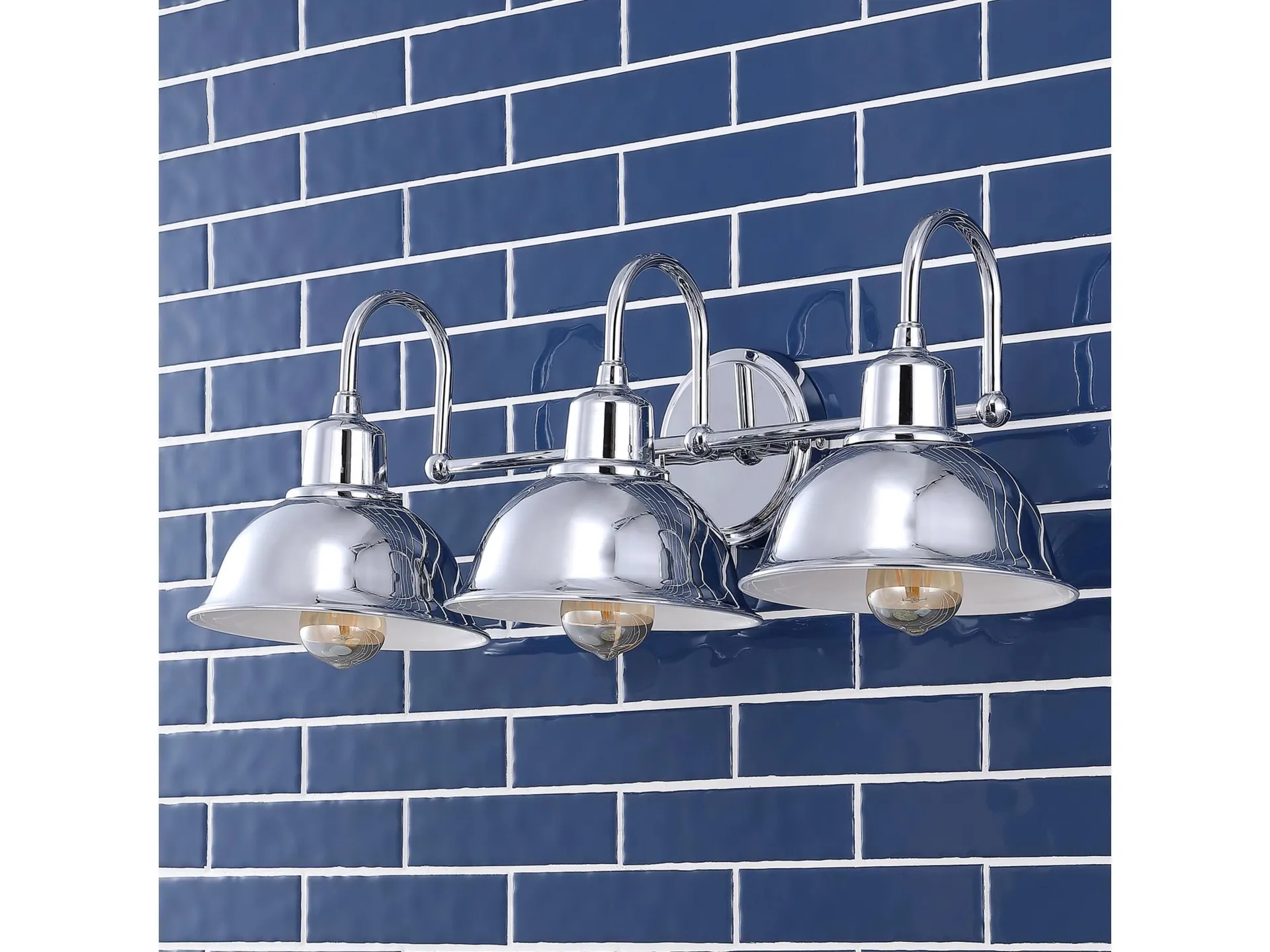 Jonathan Y 3-Light Iron Shade Vanity