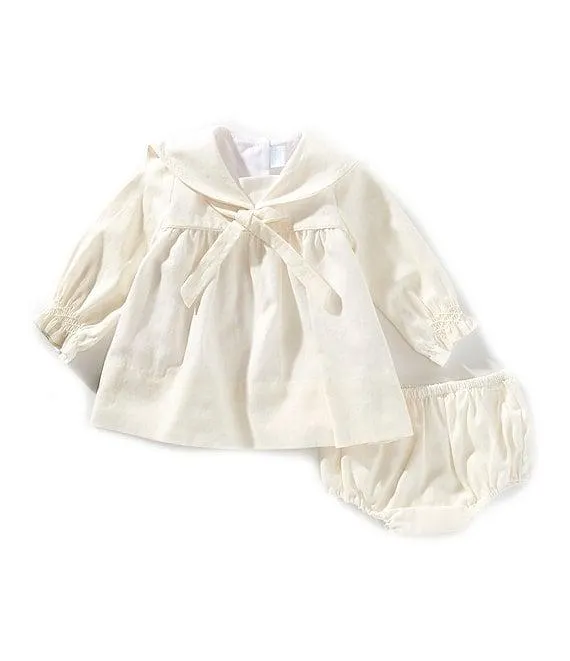 x Kristin Ellen Hockman Baby Girls Astrid Linen Sailor Dress