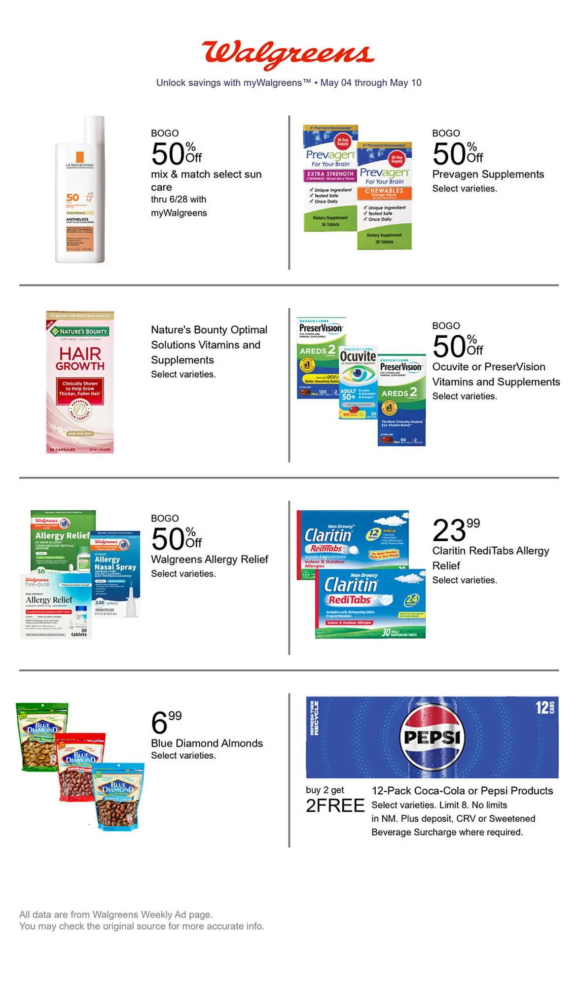 Weekly ad Walgreens Weekly Ad from May 4 to May 10 2025 - Page 1